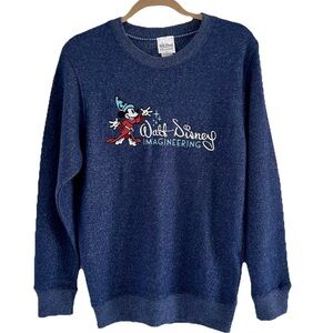 Walt Disney Imagineering Exclusive Sweater Pullover Heather Blue Embroidered SM